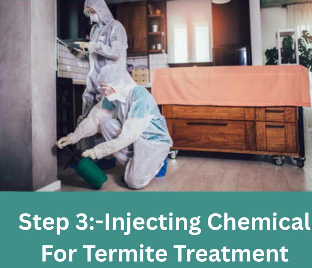 Step-3 Injecting Chemical For Termite Treatment Services